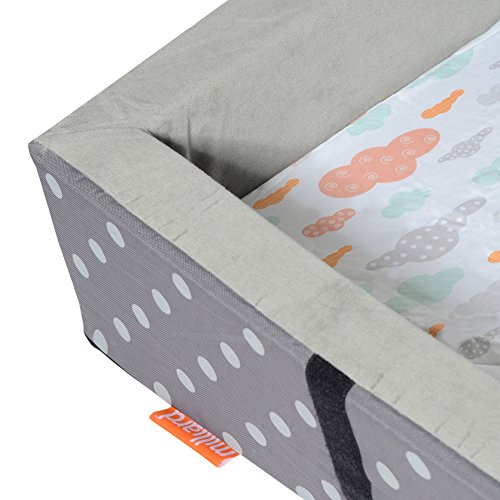 Portable Foldable Toddler Floor Bed With Sides - Travel Cot, Foam Mat, Washable Cover For Grandparents & Hotels