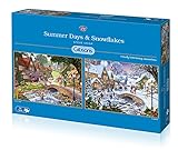 Gibsons Summer Days & Snowflakes Jigsaw Puzzle, 2x500 Piece