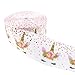 Gold Foil Unicorn Printed Grosgrain Ribbon 3