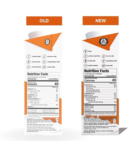 LECHIA 32OZ NON-DAIRY MILK, CHIA FLAX MILK VANILLA NO SUGAR ADDED , USDA ORGANIC, NON-GMO – FIBER, CALCIUM, OMEGA-3 – SHELF STABLE, FREE OF NUTS, SOY, GLUTEN, LACTOSE, CARRAGEENAN.