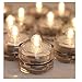 IMAGE 12x LED Waterproof Submersible Tealights Flameless Tealight Battery-Operated Sub Lights for Wedding Christmas Thanksgiving Party Events Home Decor Floral Warm White