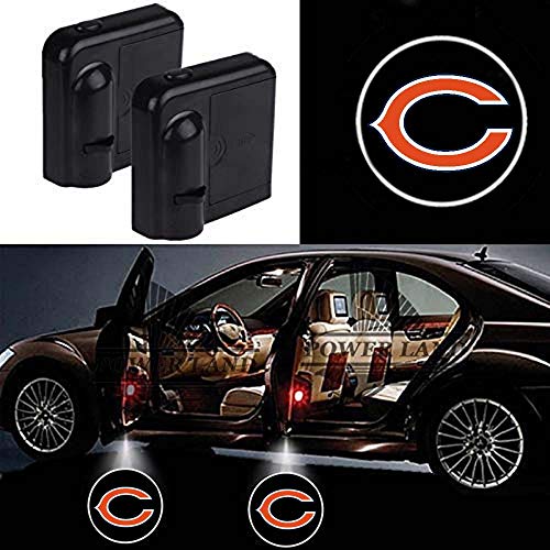 For Chicago Bears Car Door Led Welcome Laser Projector Car Door Courtesy Light Suitable Fit for all brands of cars (Chicago Bears)
