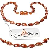 Baltic Amber Teething Necklace, Certified Amber Beads, 50% Higher in Value and Effectiveness, Extra Safe Teething Necklace with Teething Pain & Drooling Reduce Properties / CGN.P-BN29.5