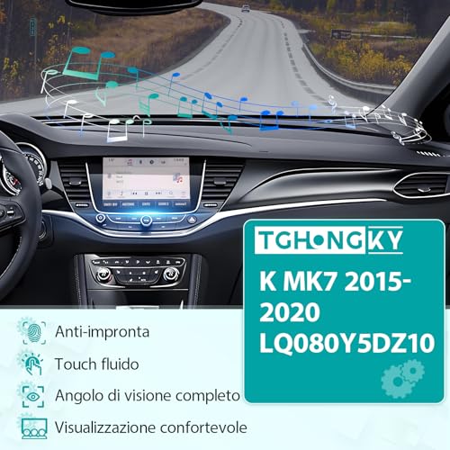 TGHongKy 8 Inch LQ080Y5DZ10 LCD Screen for Opel Vauxhall Navi 900 Touch Screen Glass LCD Display for Opel Astra K MK7 2015-2020 Touch Screen Glass with 4 XX Tools