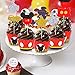 Mickey Cupcake Toppers Wrappers Kids Birthday Micky Party Supplies-25 Topper 25 Wrappers