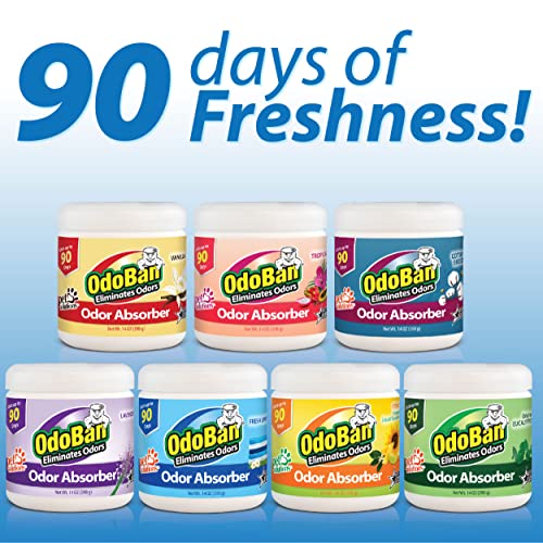 OdoBan Solid Odor Absorber Eliminator for Home and Small Spaces, Fresh Linen Scent, 14 Ounces Each, 6-Pack
