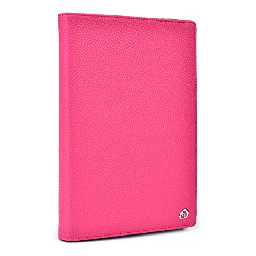 AlphaSpek Simple Sleek Pop of Pink Rotating Folio Stand Tablet Case Cover for Acer Iconia Tab 8.0, Sweet Pink
