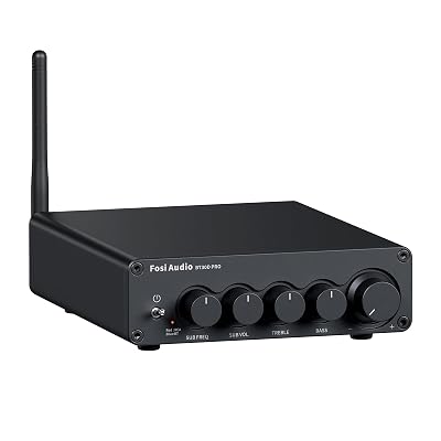 Fosi Audio Bluetooth Subwoofer Amplifier 2.1, BT30D Pro Subwoofer Amp with TPA3255 Chips 165W x2+350W & Bass Treble Control, 2.1 Channel Sub Amplifier for Desktop/Outdoor/Bookshelf Speakers