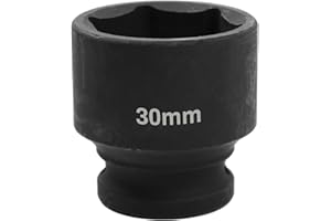 SUNKOO 1/2 Inch Drive 30mm Deep Impact Socket, CR-MO 6 Point Heavy Duty Metric Axle Nut Socket for Easy Removal of Axle and Wheel Hub Nuts