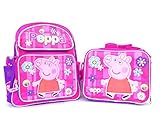 New Peppa Pig Allover Flower Pink Small 12 Inches Backpack(2229)