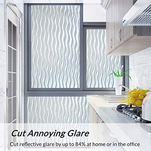 VELIMAX Window Privacy Film Static Window Cling Decorative Window Cover