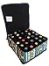 Blue Essential Oil Bottle Carrying Case - 30 Bottles of 5ml, 10ml, or 15ml Sizes for Storing & Traveling by Diffusing Essentials™ - Neon Navajo Aztec Fabric