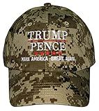 Trump Pence DIGITAL GREEN CAMO Hat MAKE AMERICA GREAT AGAIN Embroidered Cap MAGA