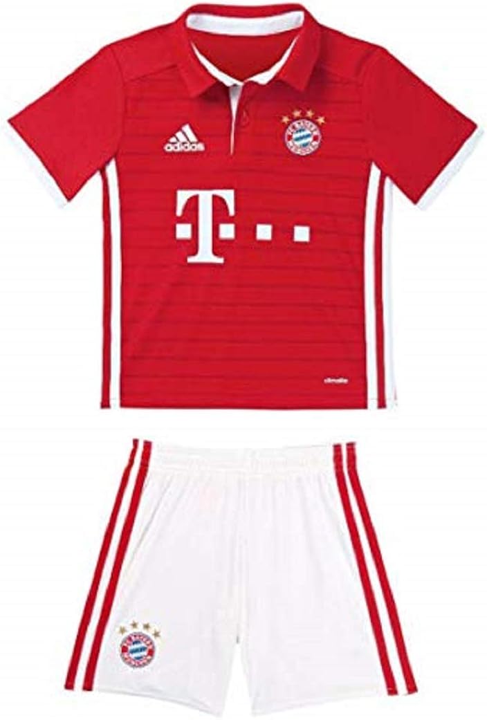 Amazon Com Adidas Bayern Munich 2016 17 Home Mini Kit 5t Red Clothing