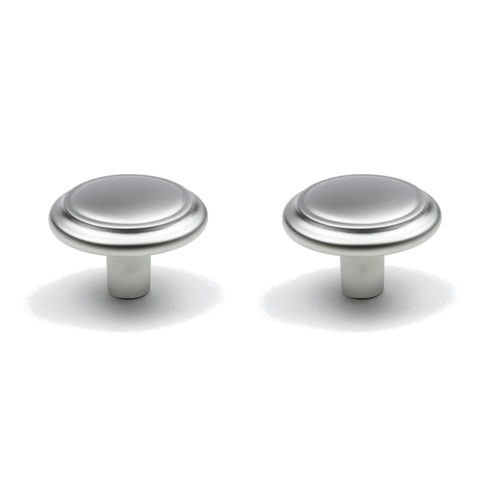 cyclingcolors 2 x Satin Chrome Drawer Knobs 20 mm Furniture Style Door Handle Dresser Cupboard Home Screw