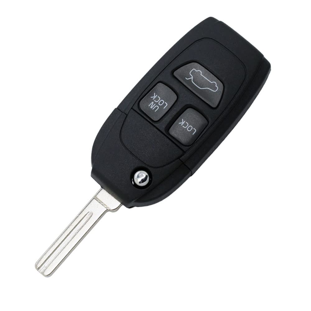 BROVACS Modified Upgraded Flip Key Shell Compatible with VOLVO 3 Button Keyless Entry Remote Key Case Fob SS780B