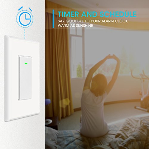 image for Maxcio Smart Wi-Fi Light Switch, No Hub Required, Works with Amazon Al