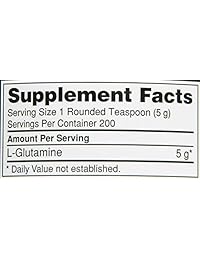 Optimum Nutrition L-Glutamina Polvo de recuperación muscular, 10.5 onzas, 1058212, Polvo, 1