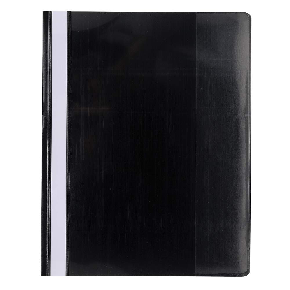 Exacompta - Ref 439901B - PVC Transfer File - Suitable for Holding A4+ Documents, Transparent PVC Cover to Identify Contents, Holds Approx. 100 Sheets - Black