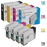 LD Products Remanufactured Ink Cartridge Replacement for Epson T068 ( Black,Cyan,Magenta,Yellow , 4-pack)