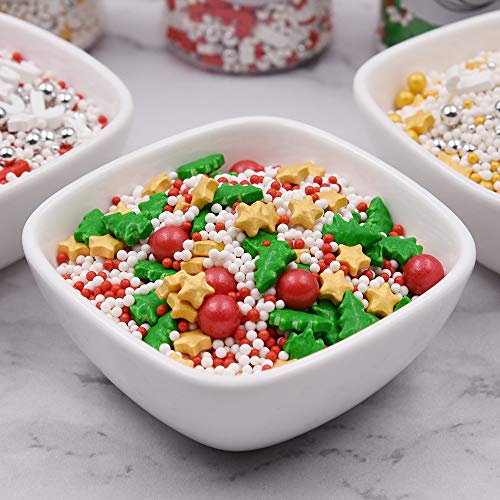 1 Bottle Christmas Edible Candy Medley Cake Cupcake Decorations DIY Cookies Dessert Toppers for Xmas Festival Party 80g(Christmas Candy Medley 3) - Thumbnail 2