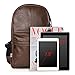 Koolertron Classic Casual PU Leather Vintage Fashion Unisex School Student Laptop Backpack For Camping Travel Fits Acer Aspire MacBook iPhone iPad and Samsung Tablet (Brown)