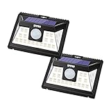 SPPRO 30 LED Solar Motion Sensor Security Lights Bright Wireless Outdoor Waterproof Wall Lights for Outdoor Gate, Door, Driveway, Garden, Patio, Yard(2 Packs)