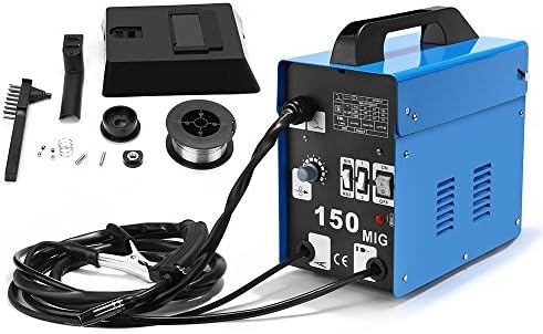 Gomistar MIG 150A Welder Flux Core Wire Automatic Feed Welding AC Welder Gasless Machine Free Mask NO Gas