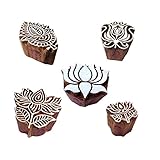 Elegant Designs Flower and Lotus Wooden Block