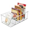 mDesign-Food-Storage-Container--Kitchen-Storage-Box-Divided-into-4-Compartments--Kitchen-Organiser-for-Spices-Jars-Packets-and-More--Clear mDesign Food Storage Container — Kitchen Storage Box Divided into 4 Compartments — Kitchen Organiser for Spices, Jars…