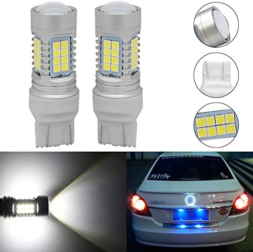 Viesyled 7440 7443 T20 LED Bulbs for Car Back Up Reverse Lights or Tail Brake Lights 36-SMD 3030 Chipset Super Bright with Projector 12V 7441 7444 992, Brilliant White