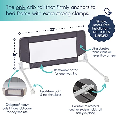 hiccapop Convertible Crib Bed Rail for Toddlers Crib Rail Guard