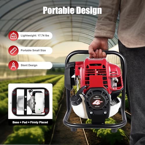 YIYIBYUS 1" Inch Water Transfer Pump, 38CC 4-Stroke Portable Gas Gasoline Engine photo 10