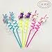 Unicorn Party Favors - Premium Quality Reusable Unicorns Twister Jumbo Drinking Straws 12PC Set