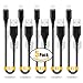 5Pack 1ft Short Charging Cable CABEPOW for Close 7 inch iPhone Charger Cable/Data Sync 1 Foot Fast iPhone USB Charging Cord Compatible with iPhone X Case/8/8 Plus/7/7 Plus/6/6s /5s/5/iPad Case(Black)