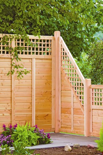 Lamellenzaun Indiana B180 x H180 cm aus Douglasie – Bild 4