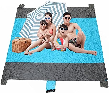 Sand Escape Compact Beach Blanket Outdoor Quick Drying Lightweight Picnic Blanket Ripstop Nylon Machine Washable Oversized 7.5ft X 7.8ft by Monkystore