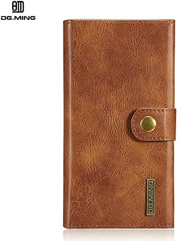 iPhone 6s Plus / iPhone 6 Plus Case [with Free Screen Protector] [Magnetic Detachable] [15 Card Slots], ESSTORE Leather Wallet Magnetic Flip Case for Apple iPhone 6 Plus / 6S Plus, Brown