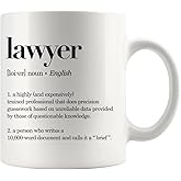 Panvola Lawyer Definition Mug Lawyer Gifts Law Student Graduation Gifts for New Lawyers Attorney Novelty Drinkware Ceramic Mug 11 oz White