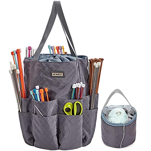 HOMEST XL Yarn Storage Tote, These Large Craft Supplies Organizer Bag