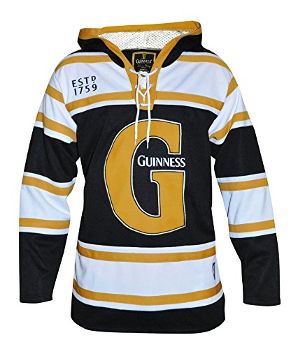 Guinness Black and Gold Hooded Hockey Jersey (2X-Large)