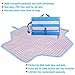 Baby Diaper Changing Pad Clutch Portable Travel Changing Station for Baby Newborn Infant, Foldable Mat with Head Cushion, Comfortable Waterproof Wipeable (Blue with White)
