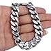 Trendsmax Mens Boys Chain Cuban Curb Frosted Matte Link Bracelet 316L Stainless Steel Bracelet 7-11 inch