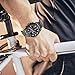 SONGDU Men's Sport Chronograph Black Quartz Watch with Stainless Steel Bracelet