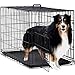 Dog Crate Dog Cage Pet Crate 48" Folding Metal Pet Cage Double Door W/Divider Panel Dog Kennel Leak-Proof Plastic Tray Wire Animal Cage primary