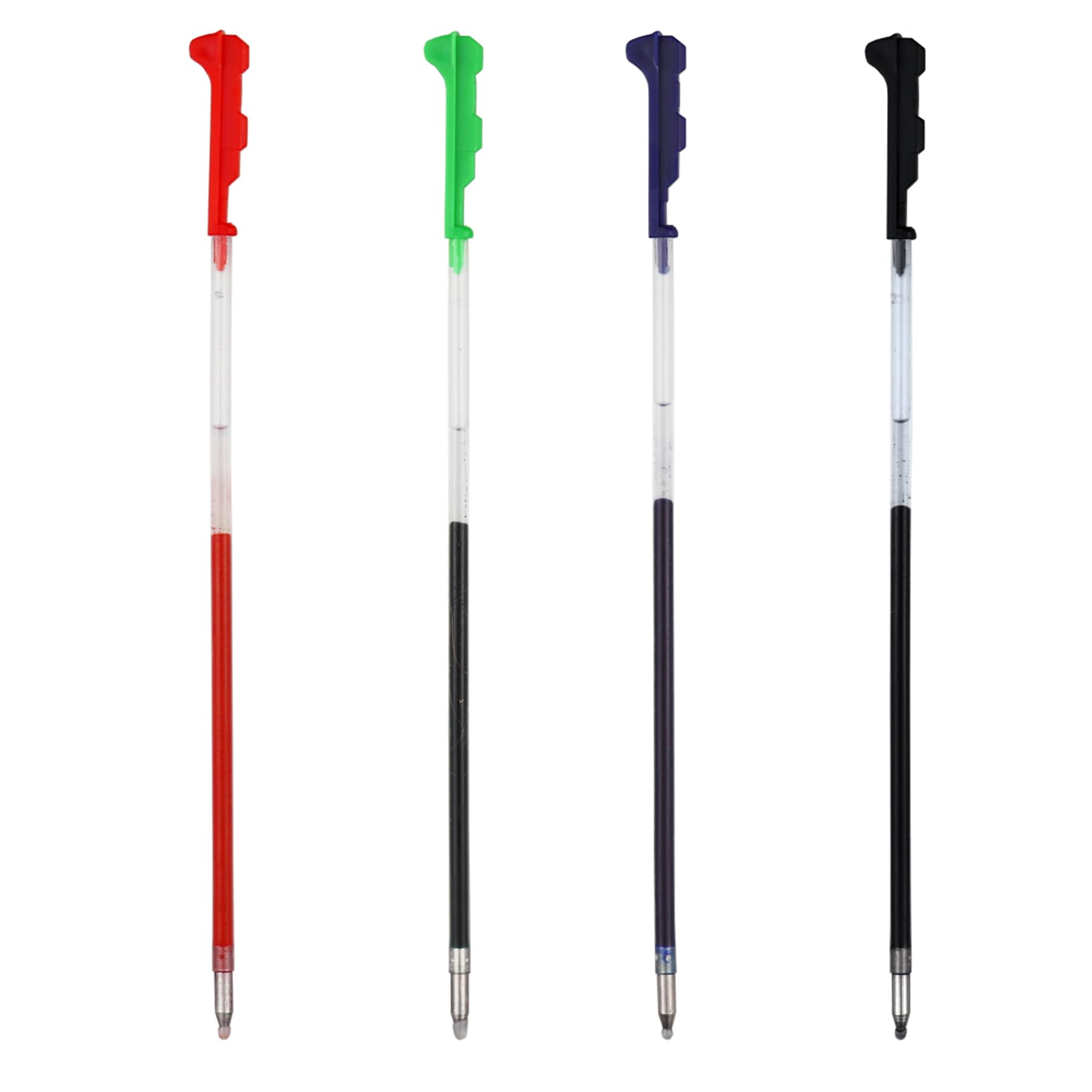 HeTaoCat Ballpoint Pen Refills 0.5 mm Ink Pen Replace Refills 10-Pack Contain Color of 3 Black, 2 Blue, 3 red, 2 Green (10 pcs)