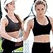 WOZHIFU Women Racerback Sports Bras - High Impact Workout Breathable Gym Activewear Yoga Bra Pack of 2(M/L), Black/Gray
