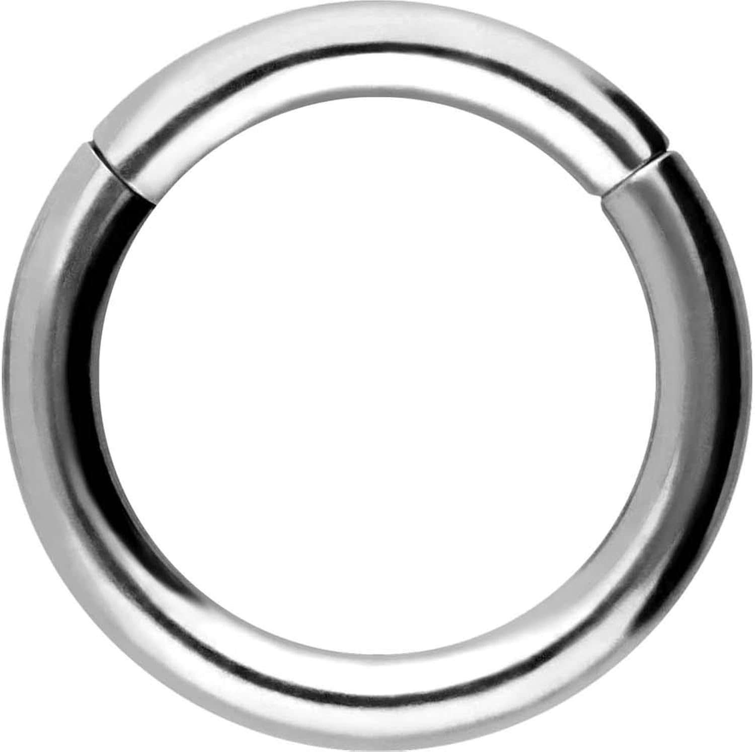 Piercingline® titanium segmental ring, clicker piercing, various sizes, Silberfarben, 1,6 mm Durchmesser | 8 mm Innendurchmesser