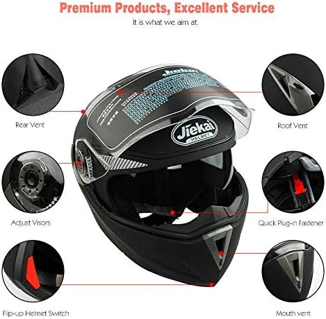 A-PRO - Casco Integrale Moto Scooter Visierino Parasole Touring Nero Opaco L Badge Mblkl - Foto 7