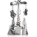 Snowman Spinning Candle Holder - Silver Plated Laser Cut Snowman and Pine Trees - Winter Scene Candle Holder - Swedish Designs